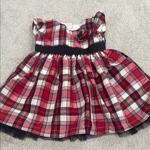 Toddler Girls Size 18 Months Red and Black Plaid Dress